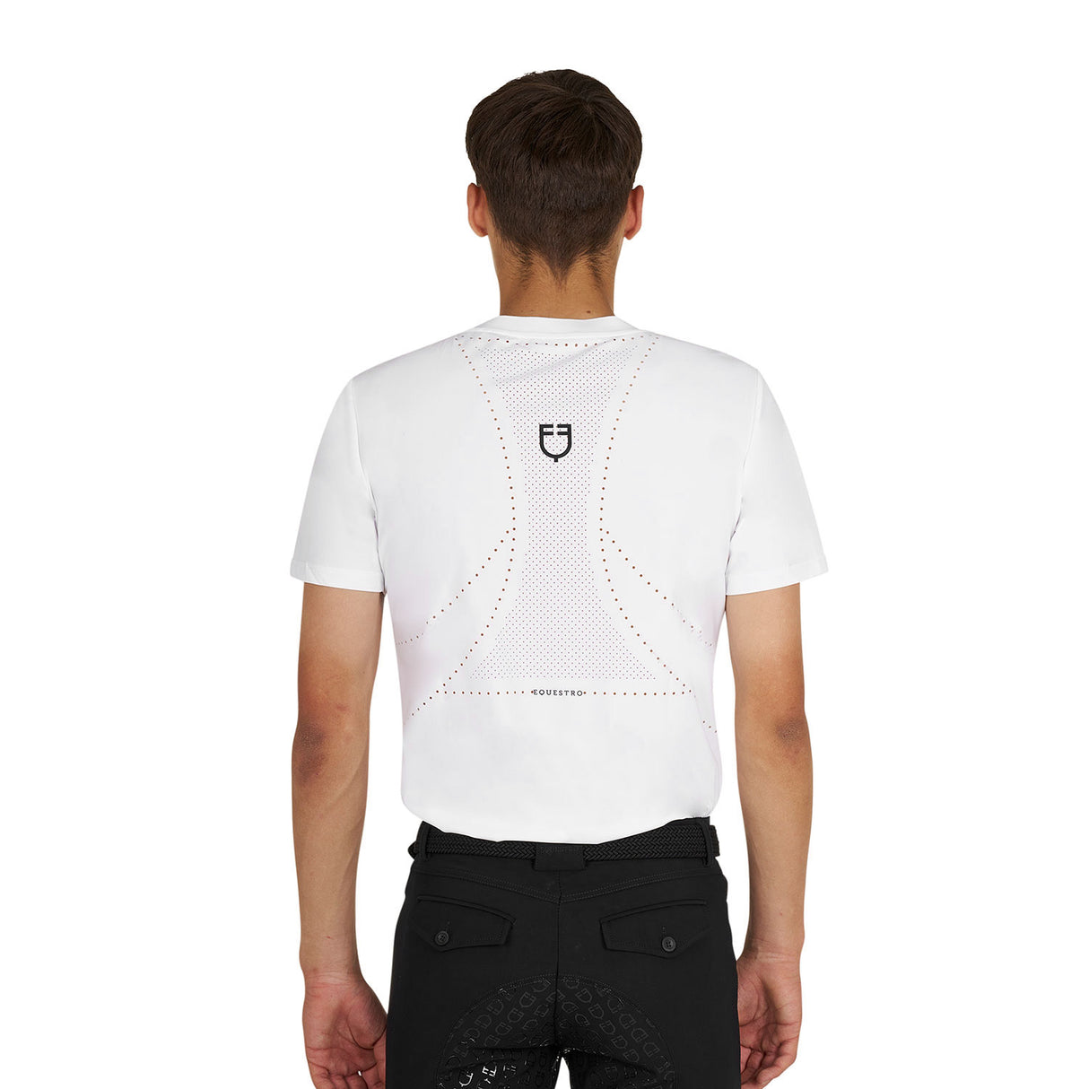 Men's training T-shirt in technical fabric with micro-holes