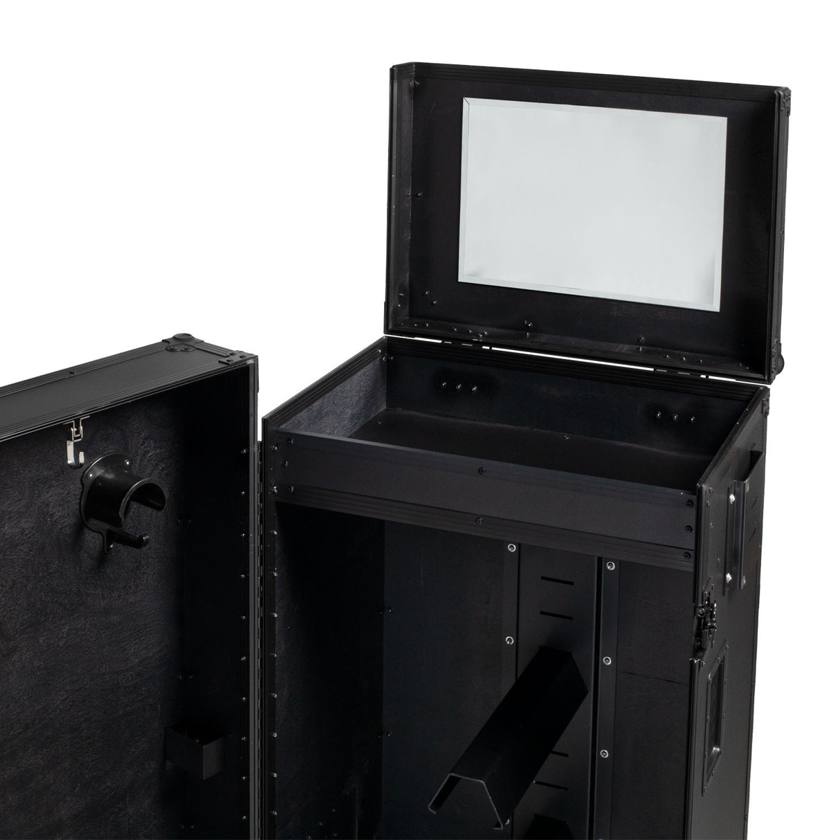 Black hardware saddle cabinet 65x62x138cm