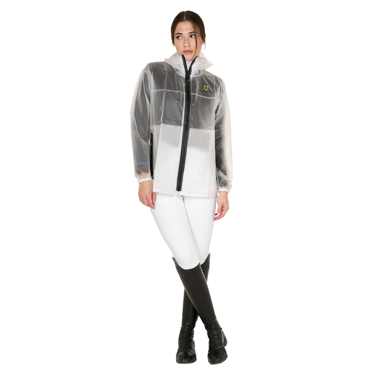 Equestro Unisex Basic Raincoat #colour_white
