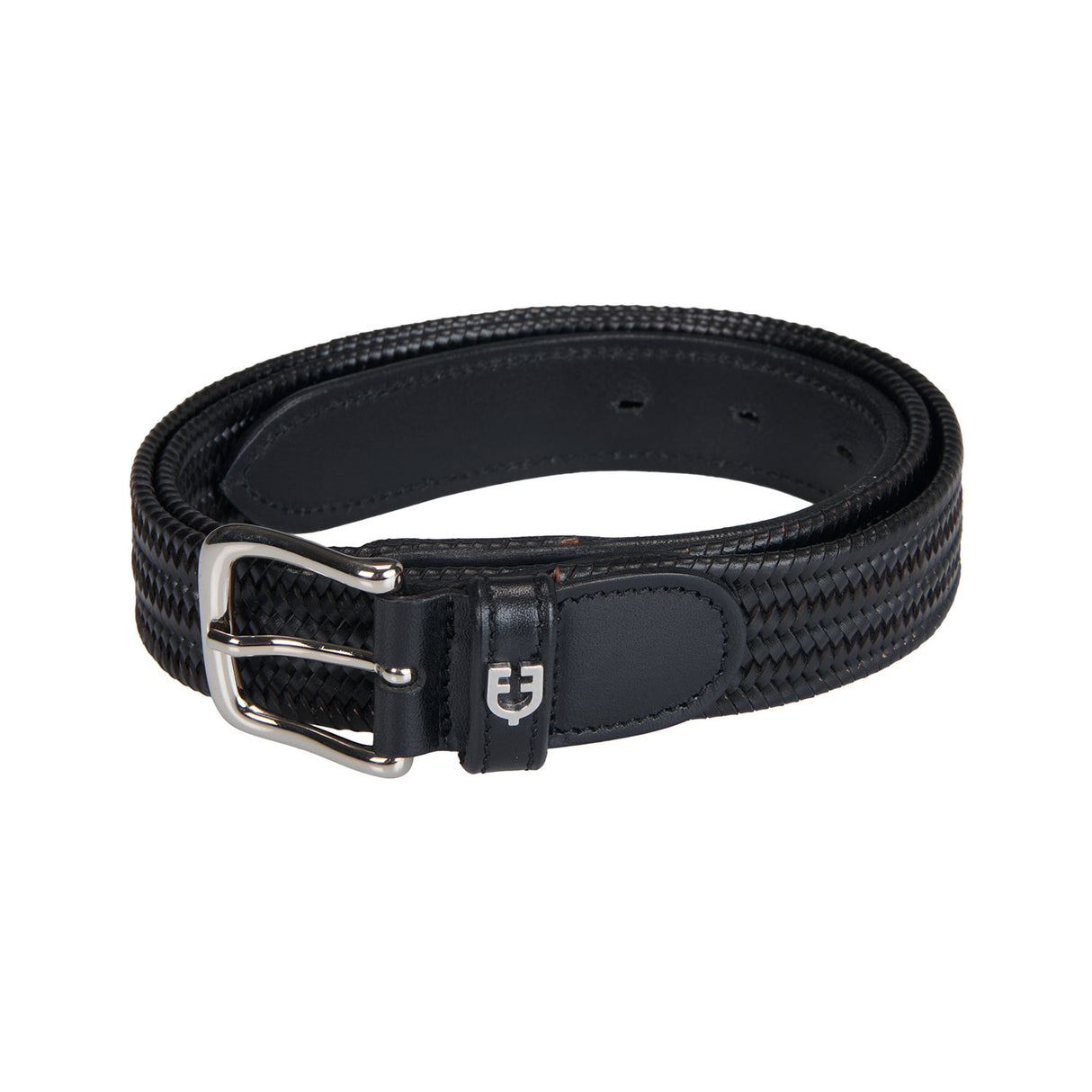 Equestro Elastic Leather Belt #colour_black