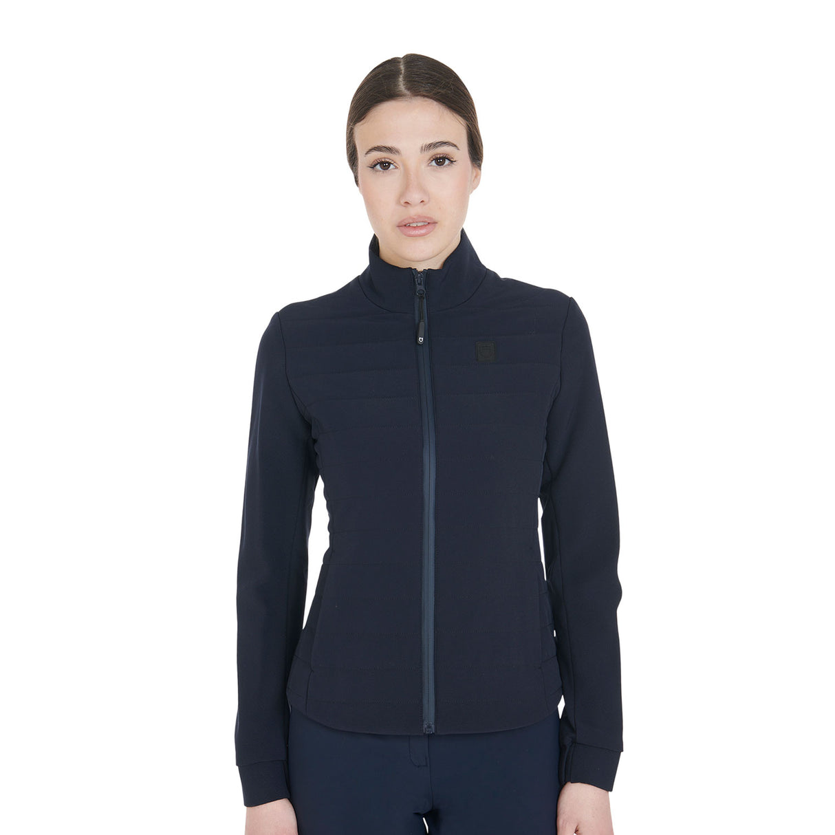 Equestro Women's Jacket In Technical And Perforated Fabric #colour_blue