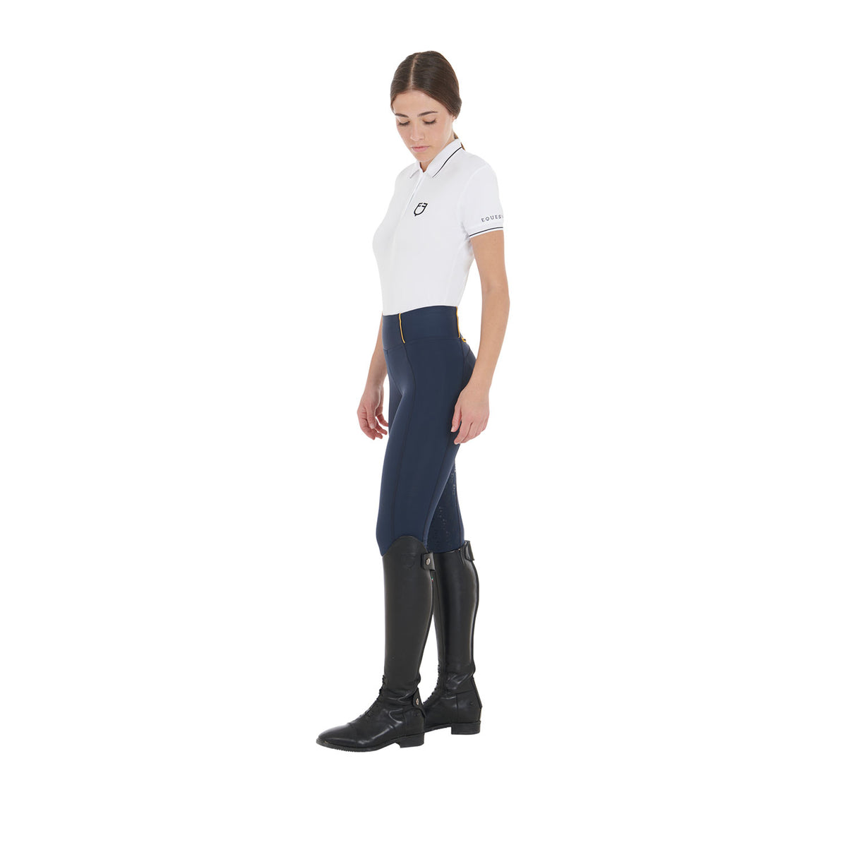 Equestro Women's Slim Light Light Leggings #colour_blue