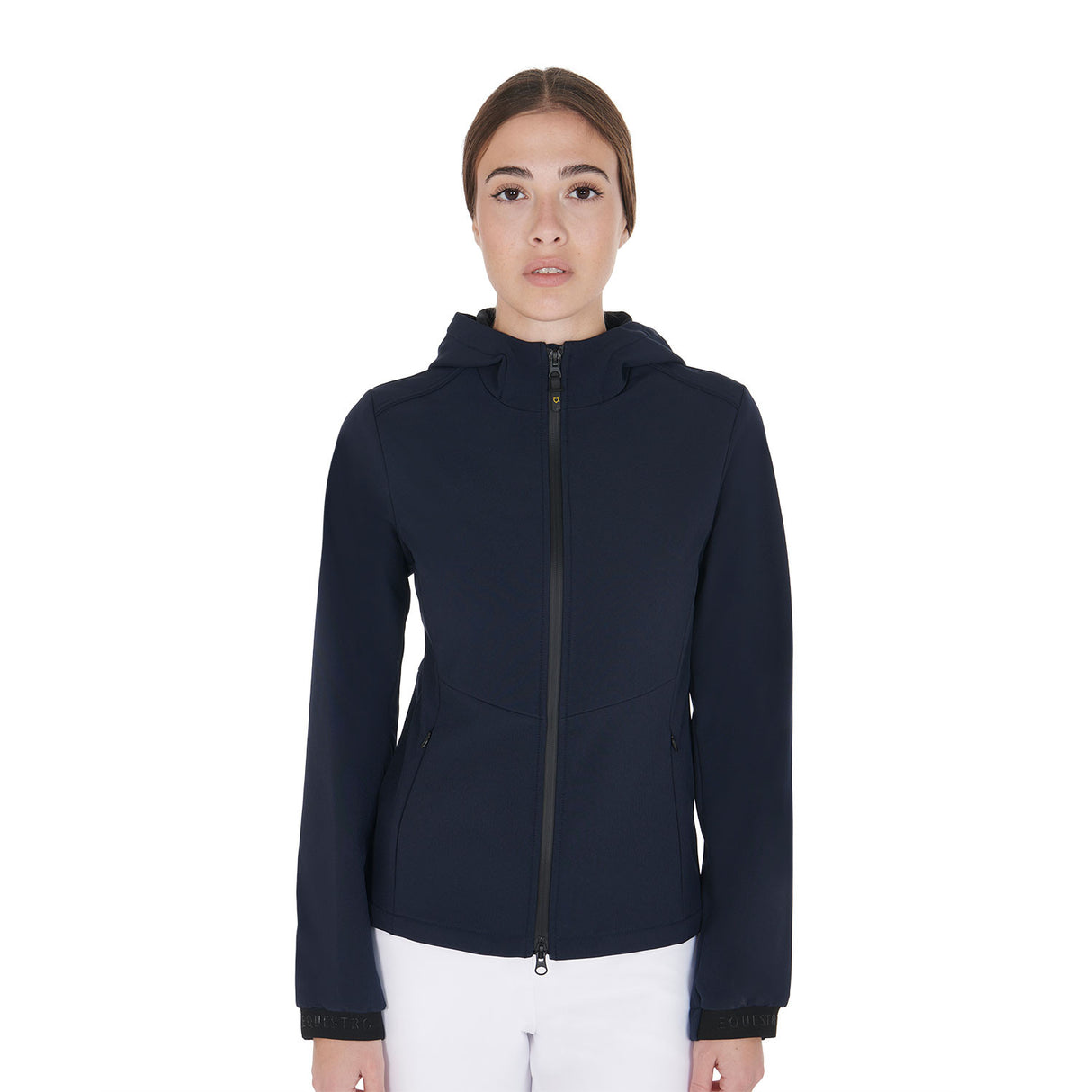 Women's slim fit softshell jacket with concealed pockets