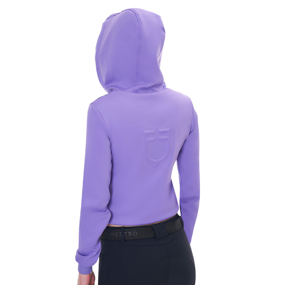 Equestro Women's Cropped Hoodie #colour_purple