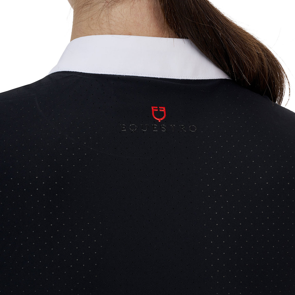 Equestro Ridertechnology women's competition polo shirt short sleeves and buttons