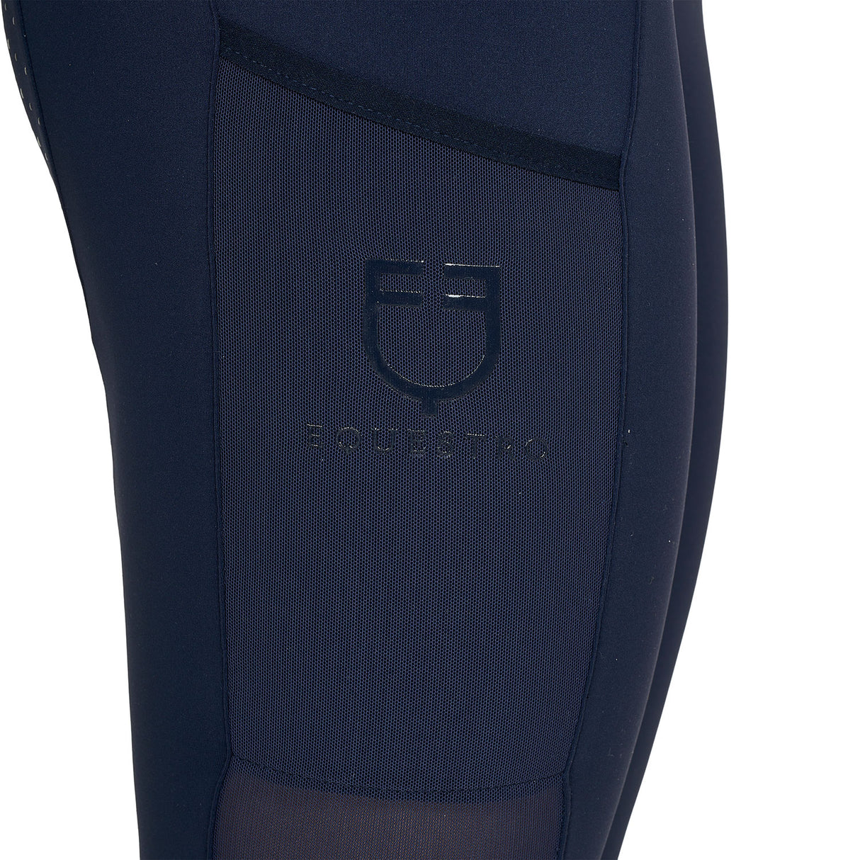 Equestro Women's Full Grip Leggings With Perforated Inserts