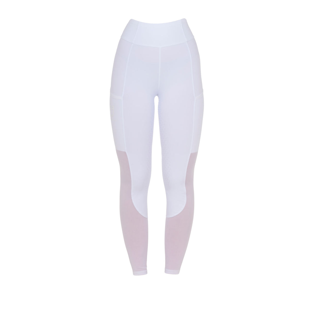 Equestro Women's Full Grip Leggings With Perforated Inserts