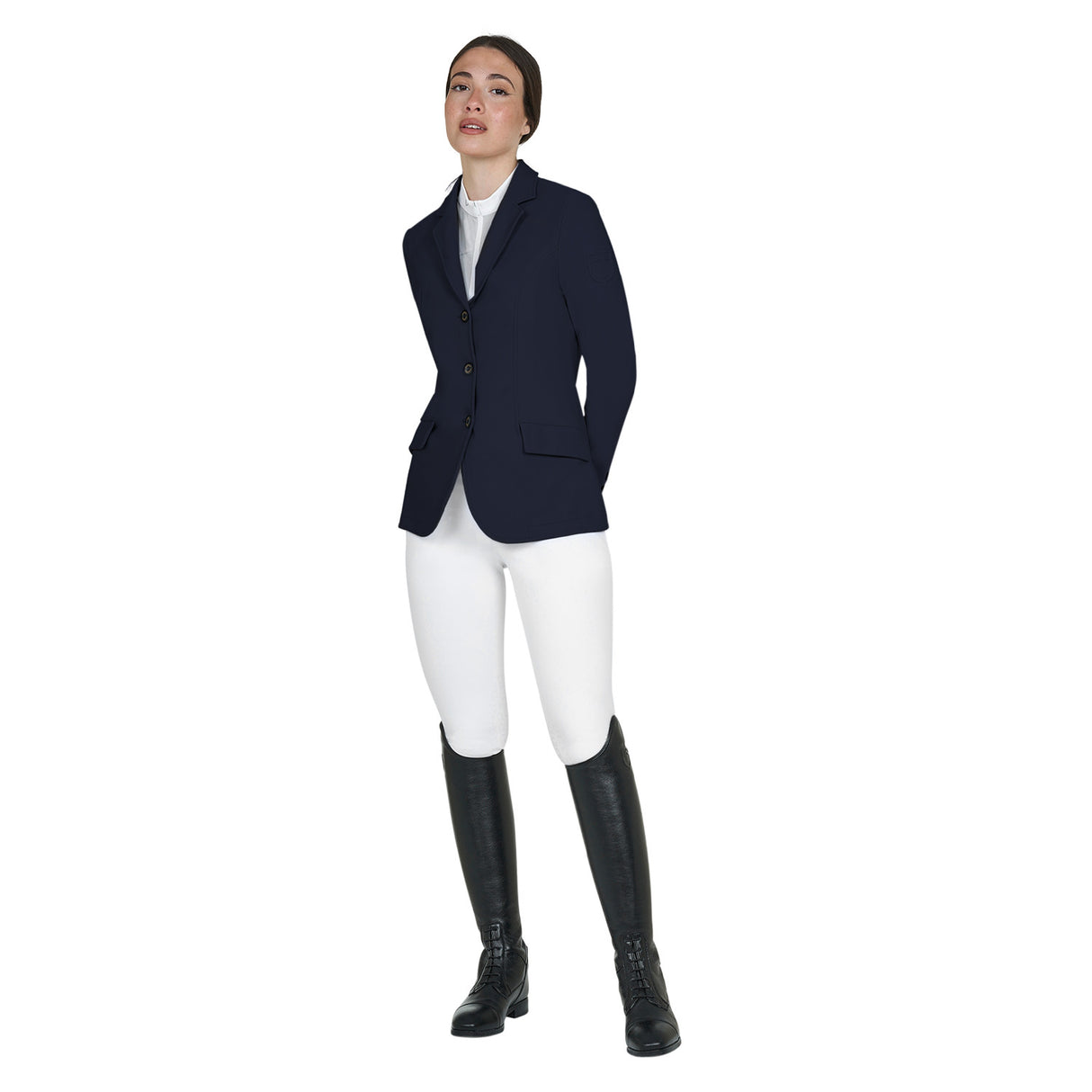 Women's competition jacket with embossed logo