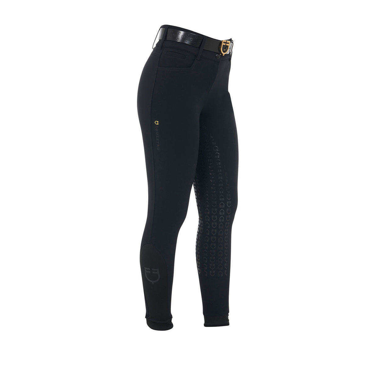 Women's high-waisted knee grip breeches with fleece lining