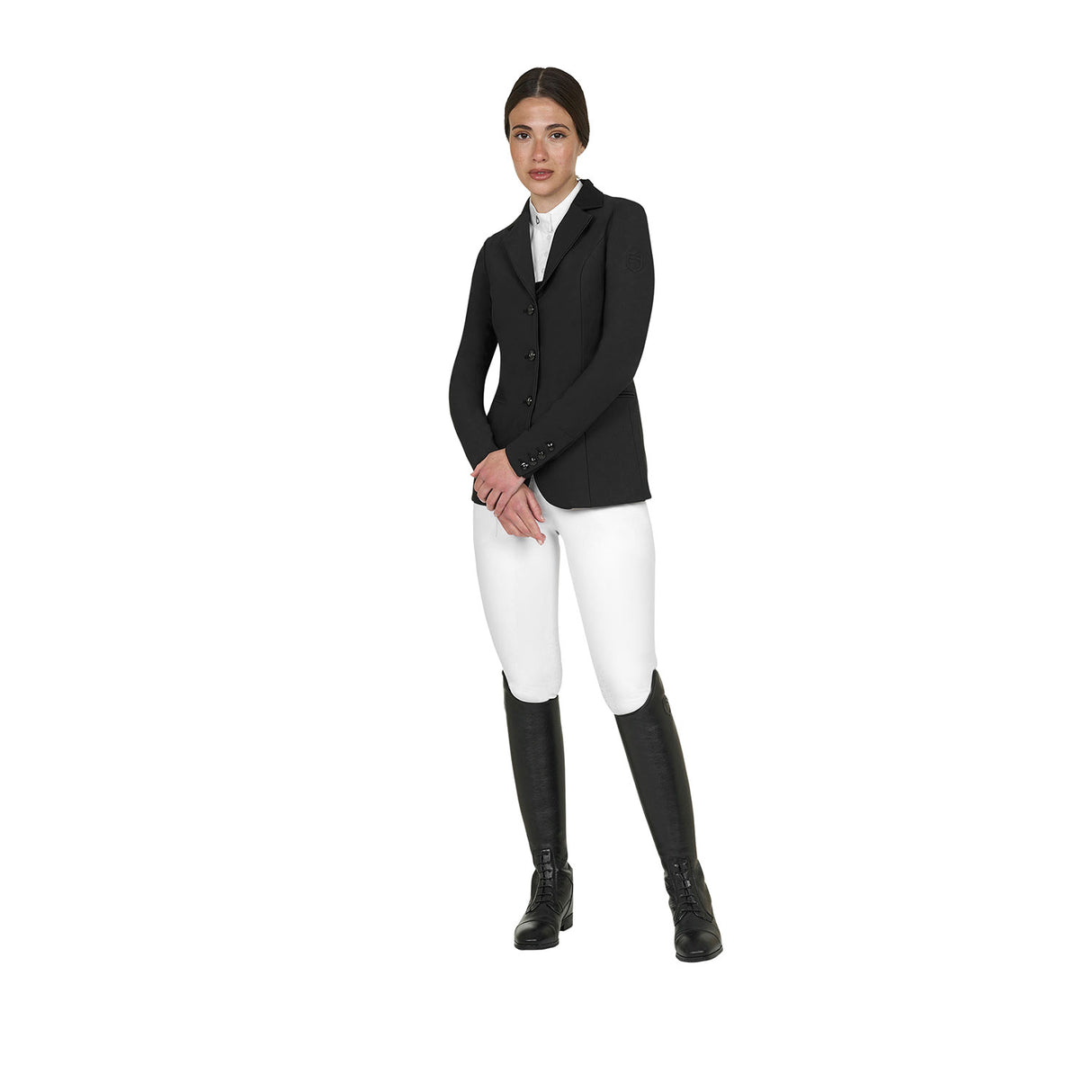 Women's Monogram competition jacket with three buttons