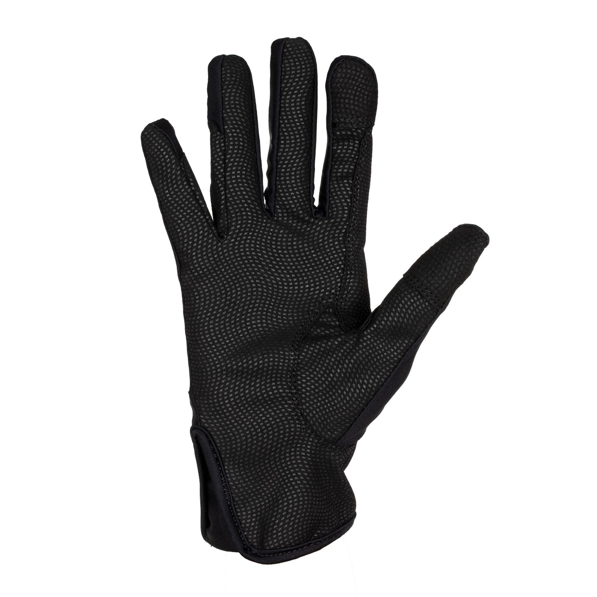 Equestro Women's Gloves In Special Elastane Fabric With Logo #colour_black