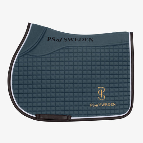 PS of Sweden Storm Blue Elite Edge Jump Saddle Pad #colour_storm-blue
