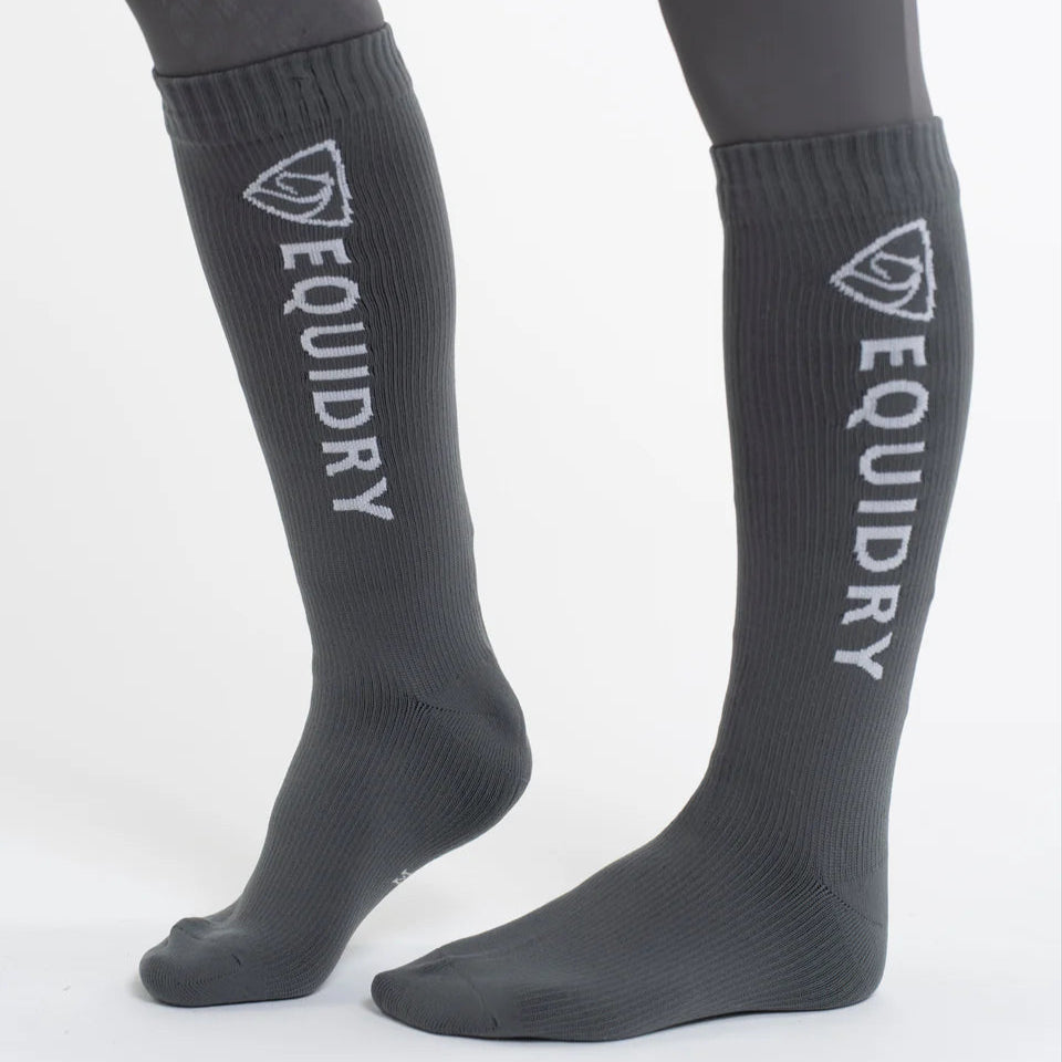 EQUIDRY Waterproof Socks #colour_grey-white