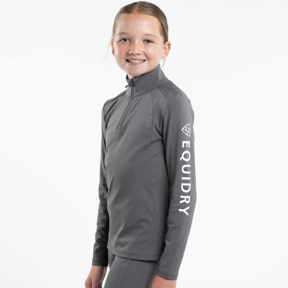 EQUIDRY Children's Water Repellent Base Layer #colour_grey-white