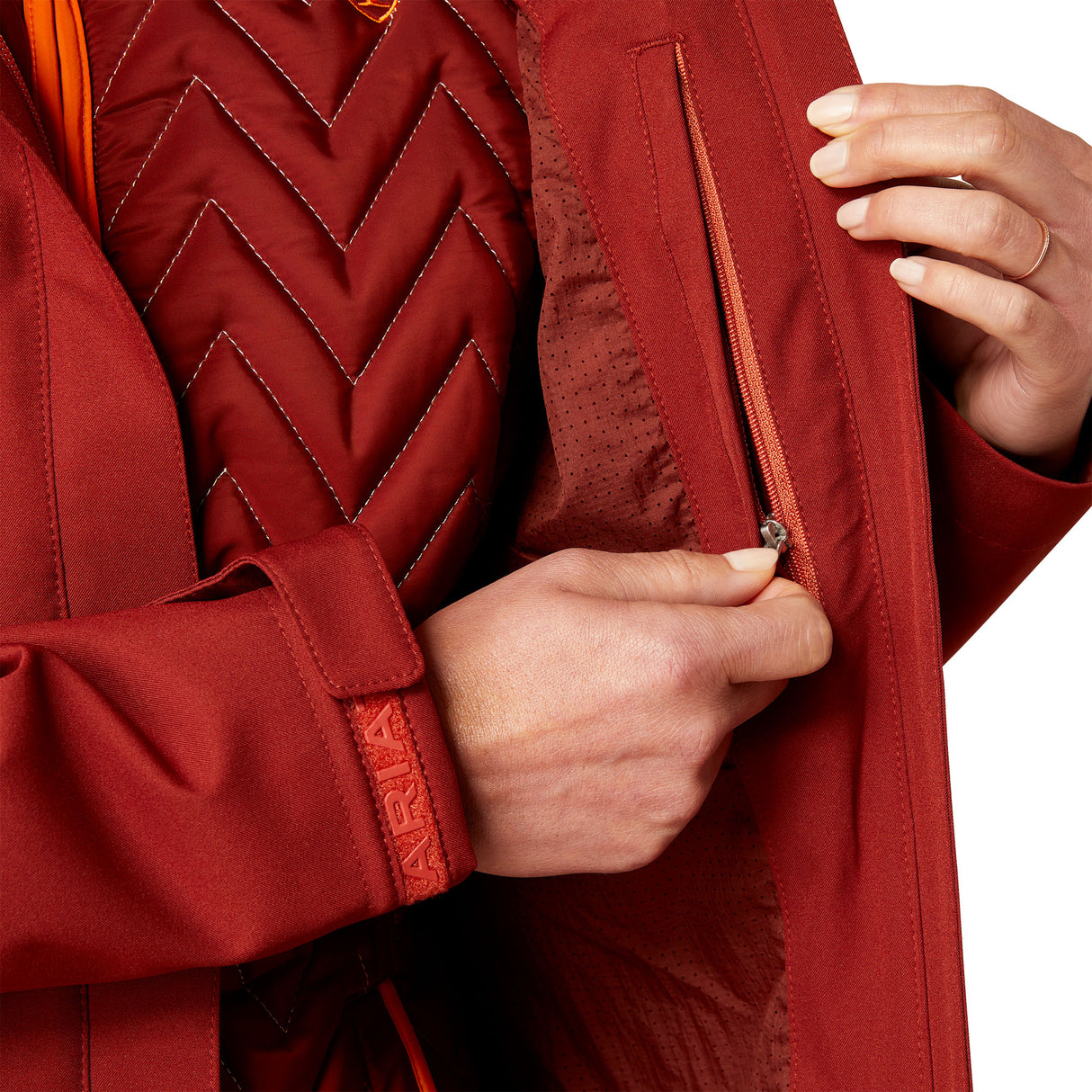 Ariat Women's Coastal Waterproof Jacket #colour_fired-brick