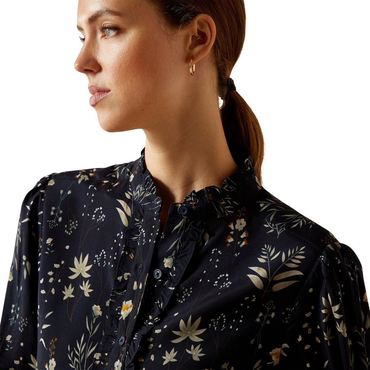 Ariat Women's Cricklade Blouse #colour_navy-floral-print