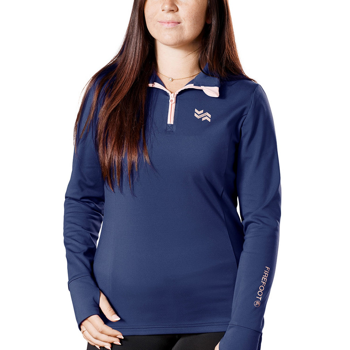 Firefoot Birkby Fleece Lined Baselayer Ladies Navy/rose Gold