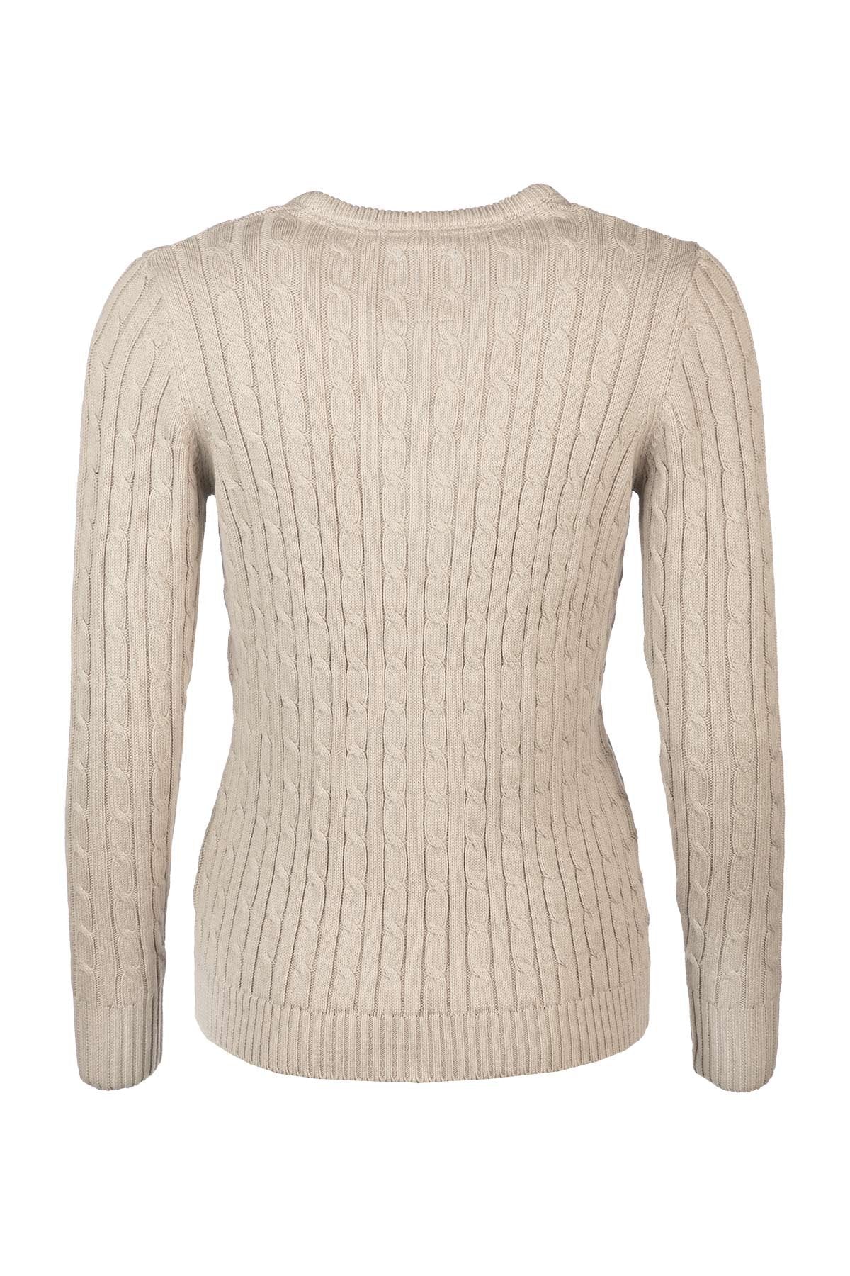 Rydale Ladies V Neck Cable Knit Jumper - Emma