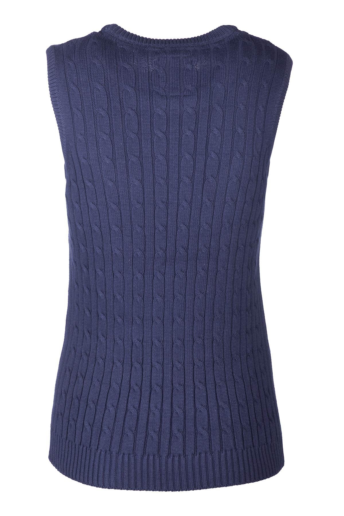 Rydale Ladies Crew Neck Cable Knit Vest - Emma