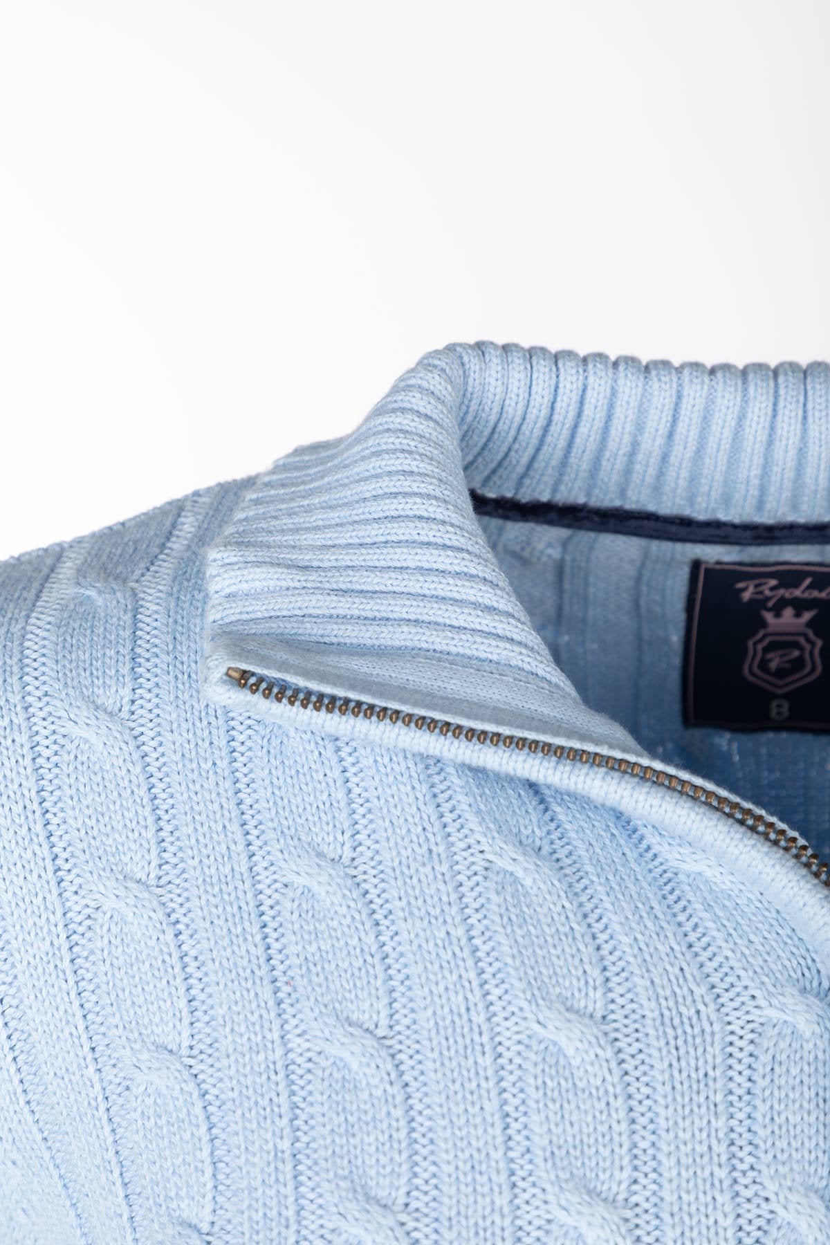 Rydale Ladies Quarter Zip Cable Knit Jumper - Emma