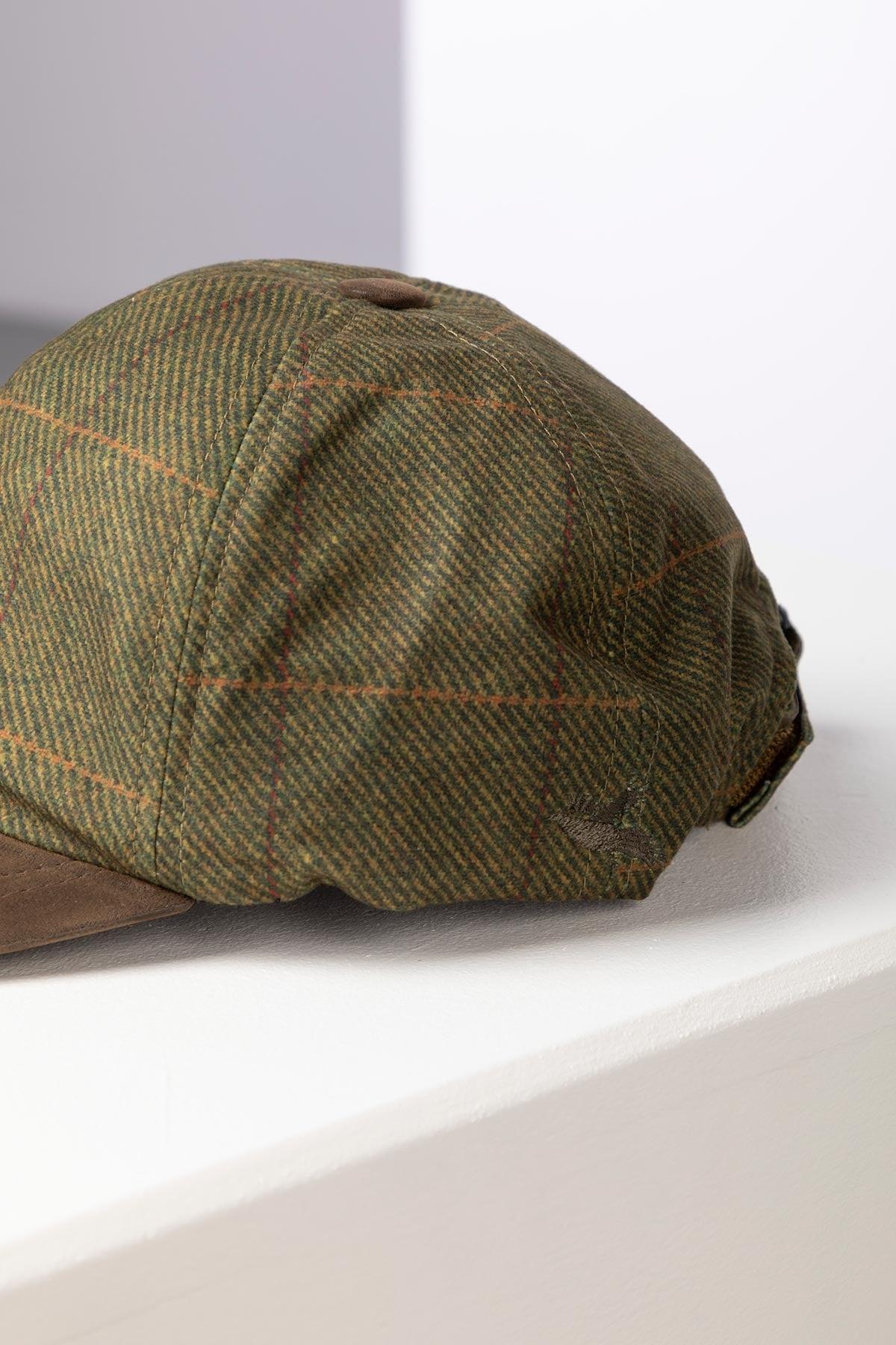 Rydale Men's Tweed Print Baseball Cap With Nubuck Peak - Danby