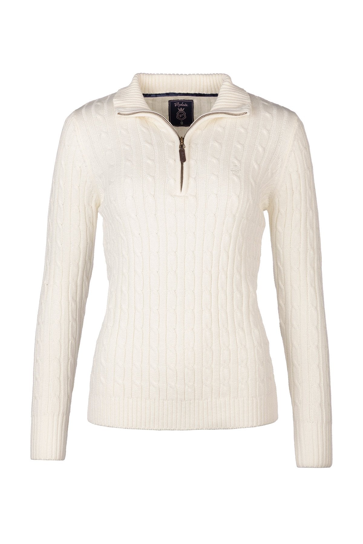 Rydale Ladies Quarter Zip Cable Knit Jumper - Emma