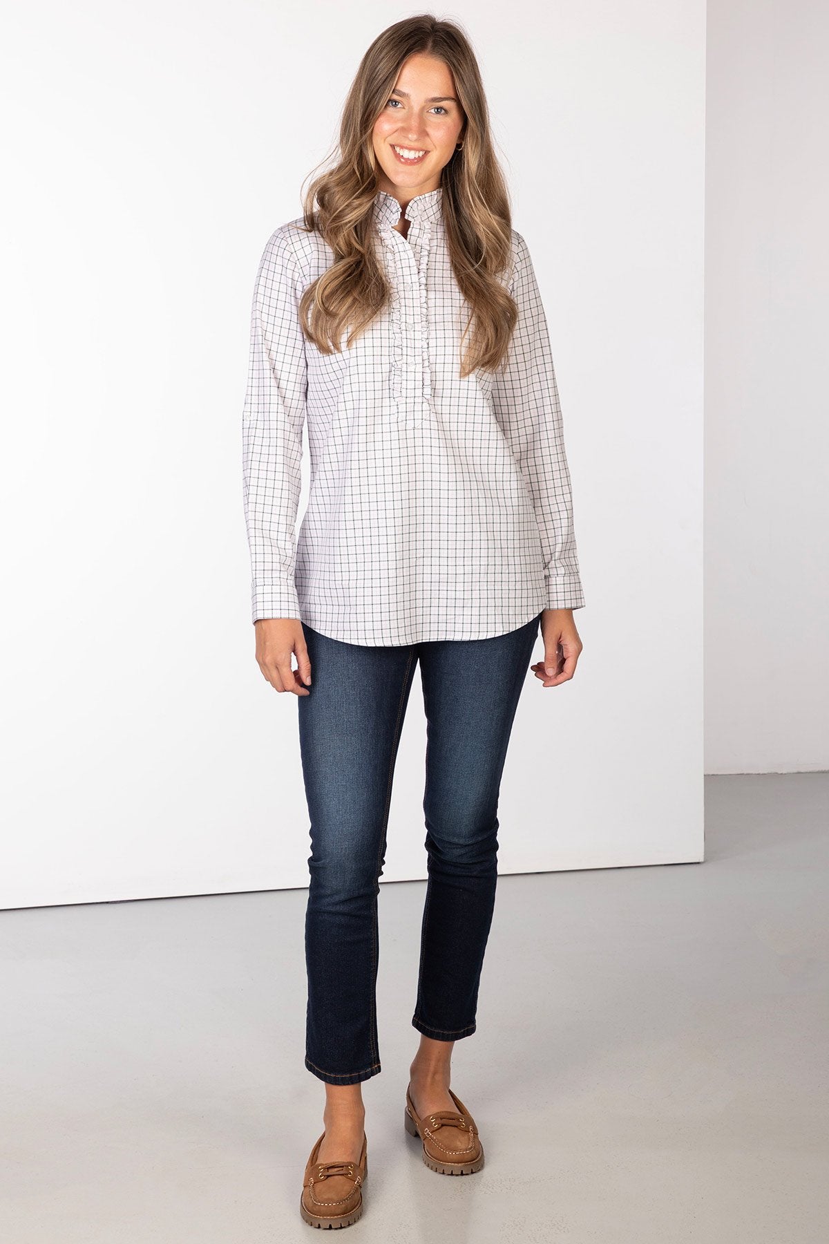Rydale Ladies Hannah Overhead Ruffled Shirt - Ellie