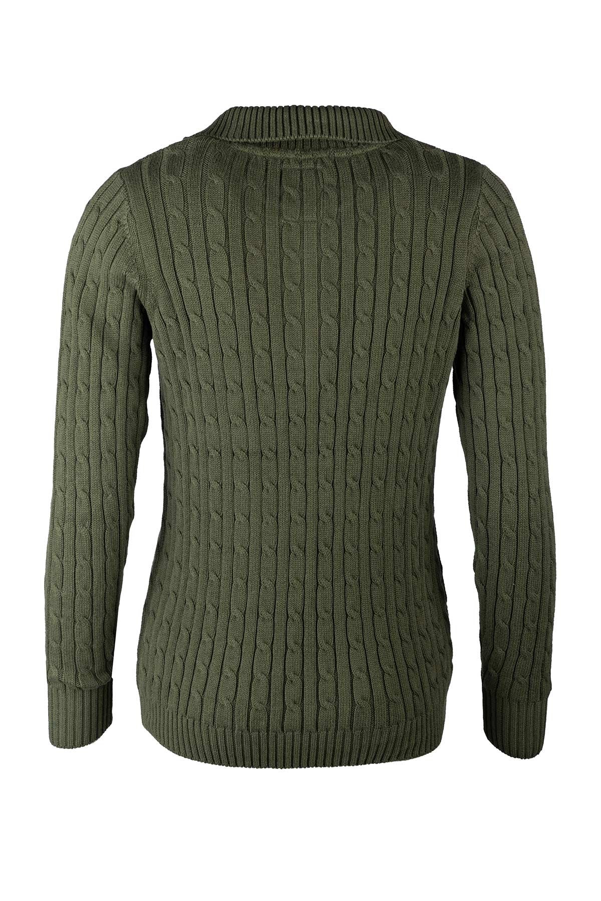 Rydale Ladies Quarter Zip Cable Knit Jumper - Emma