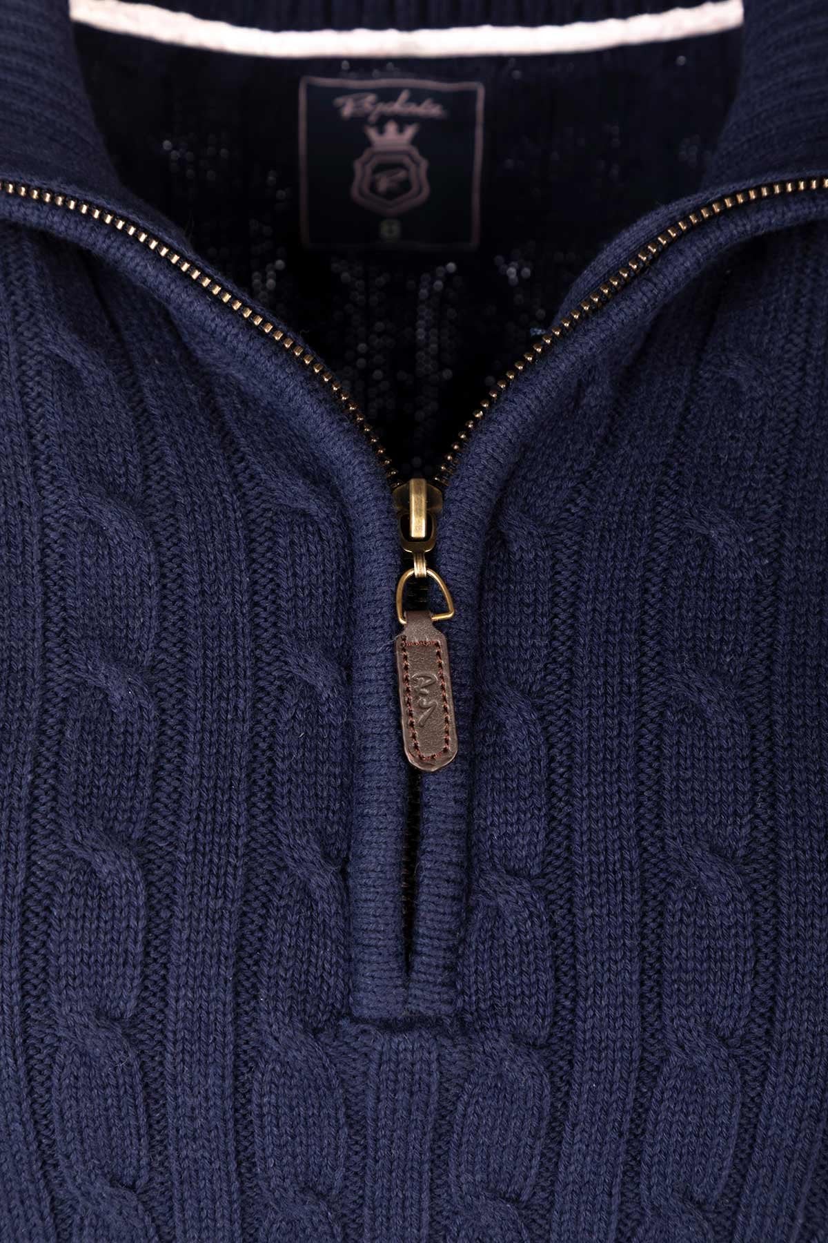 Rydale Ladies Quarter Zip Cable Knit Jumper - Emma