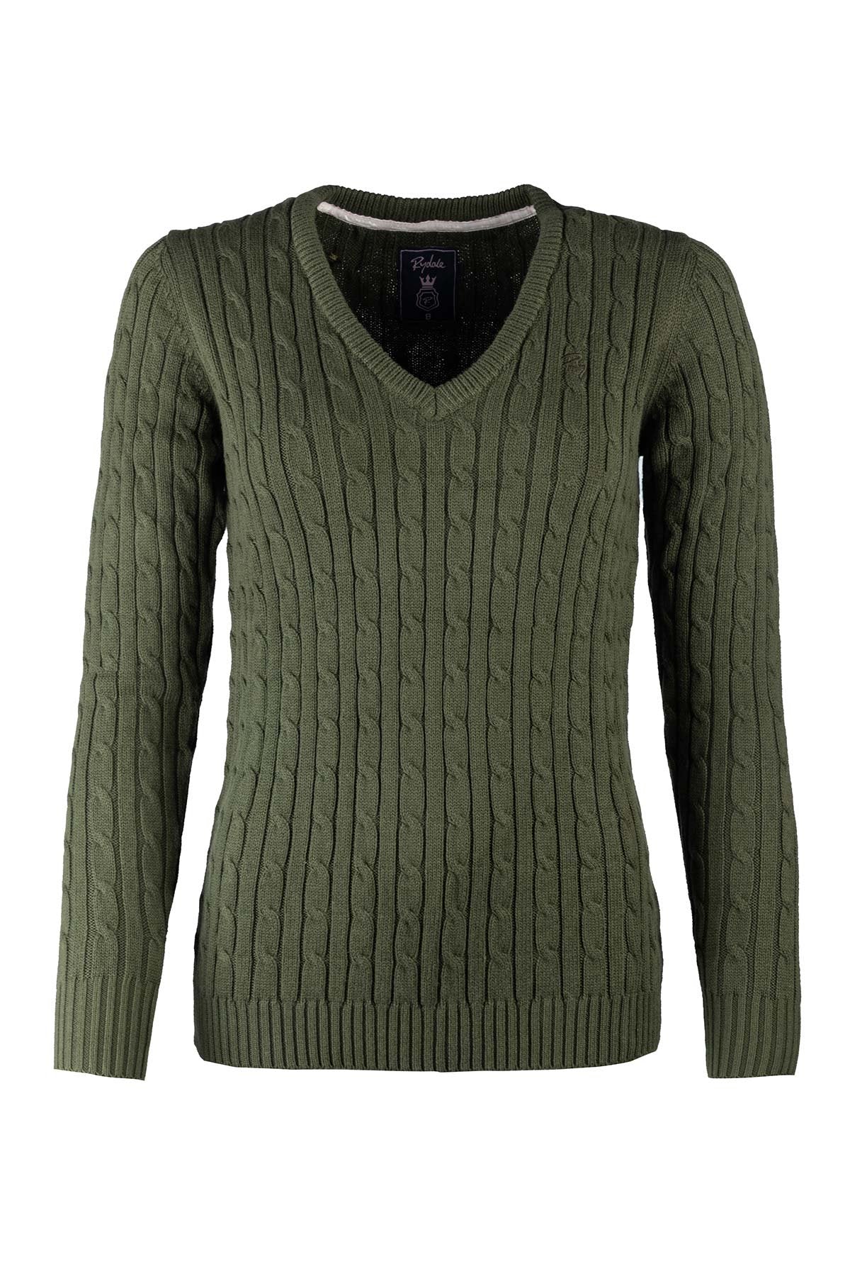 Rydale Ladies V Neck Cable Knit Jumper - Emma