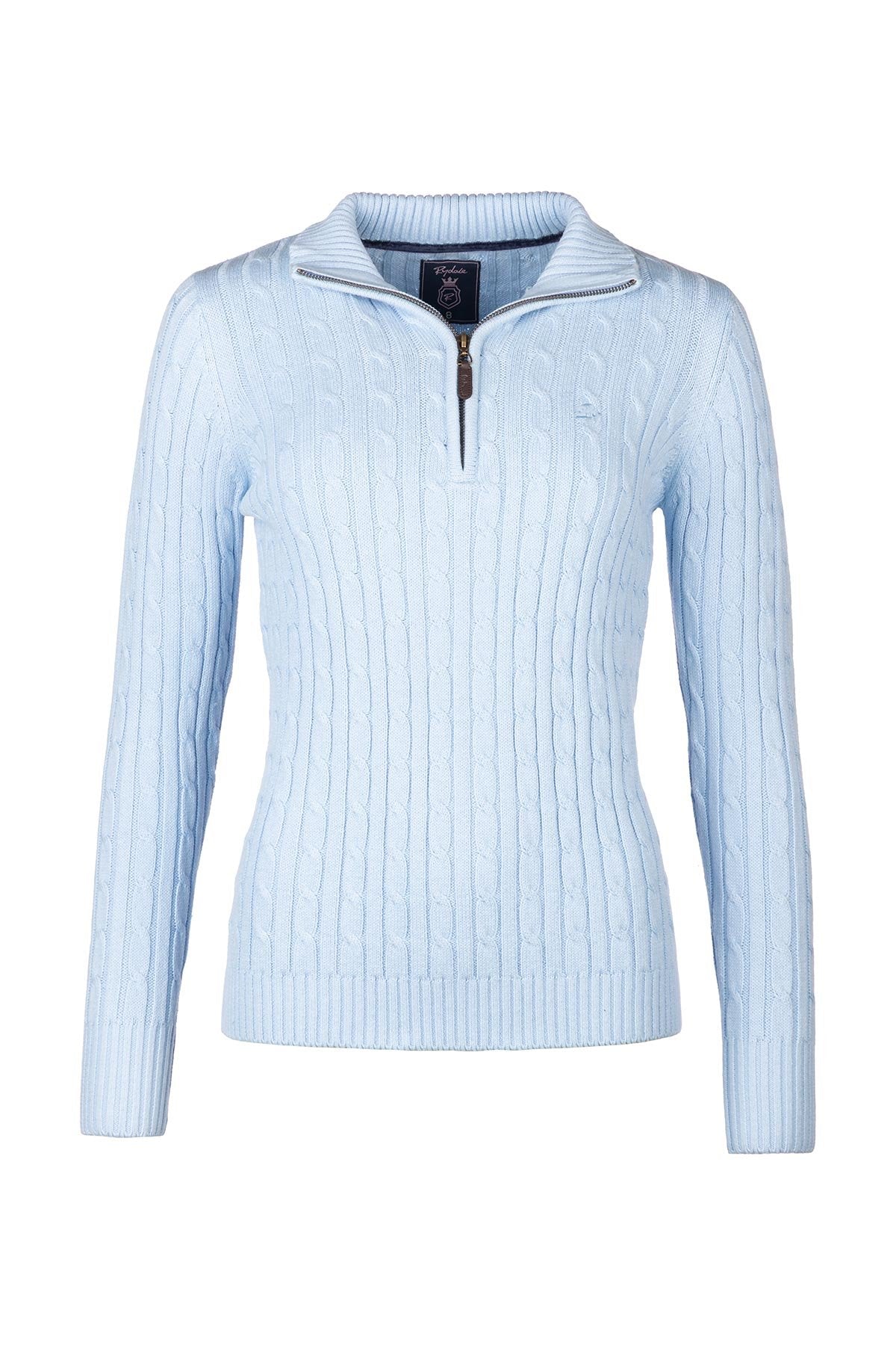 Rydale Ladies Quarter Zip Cable Knit Jumper - Emma