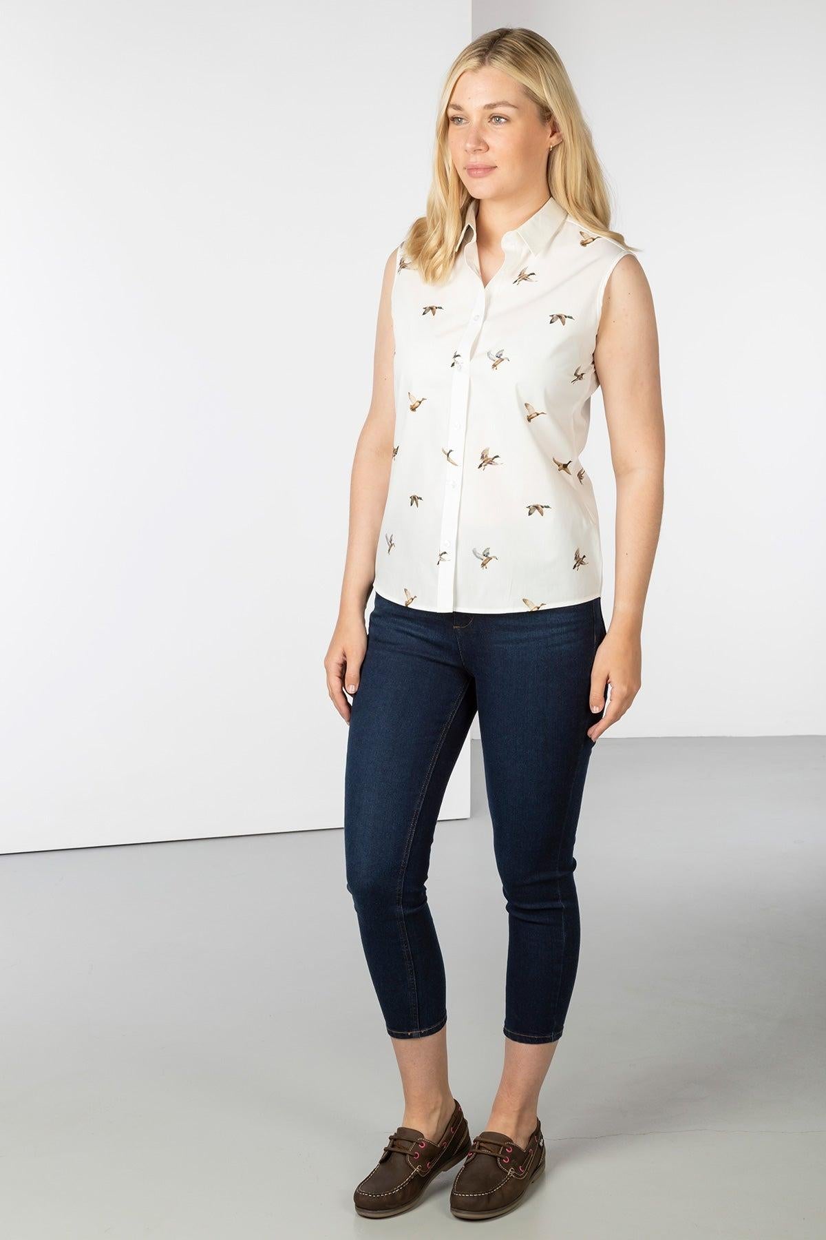 Rydale Ladies Sleeveless Shirt With Collar - Wistow II