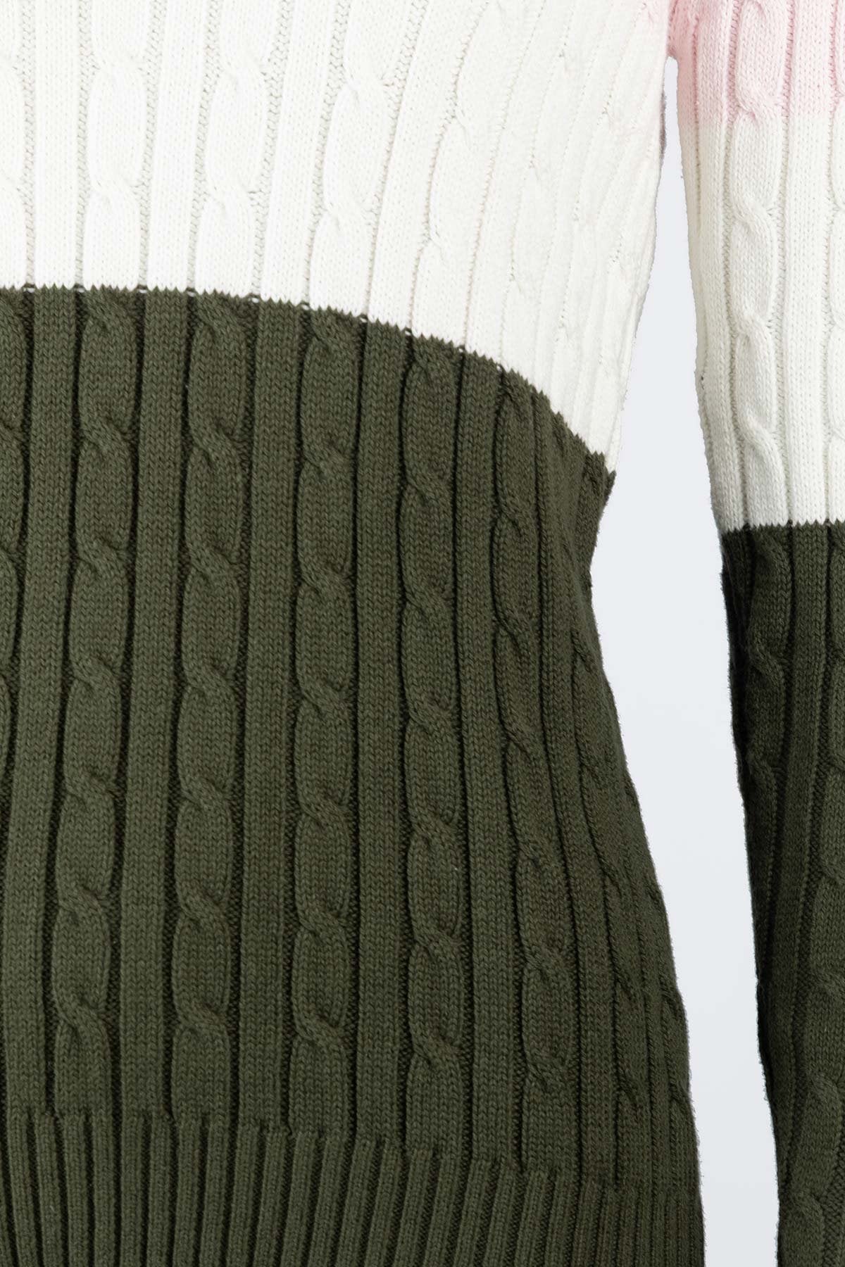 Rydale Ladies Striped Quarter Zip Jumper - Bramham