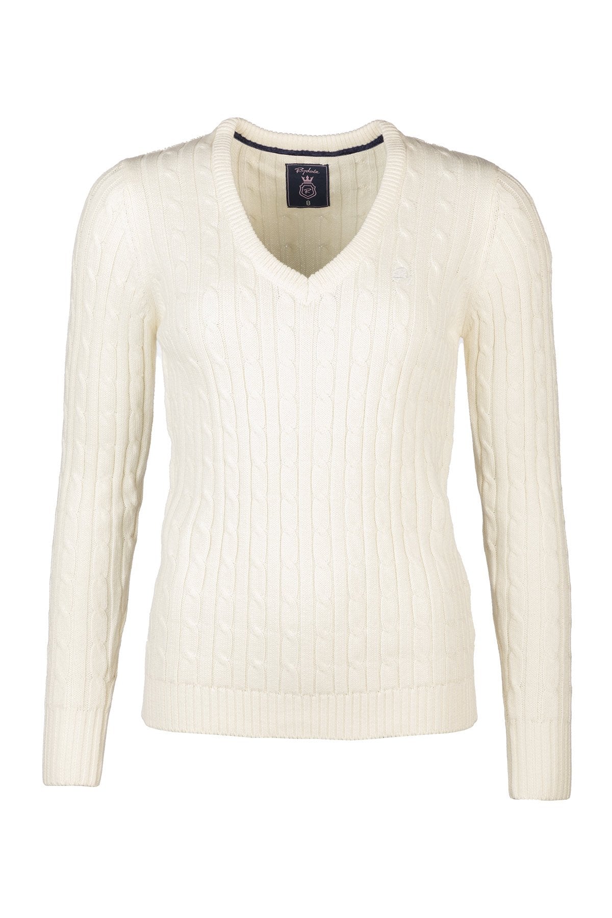 Rydale Ladies V Neck Cable Knit Jumper - Emma