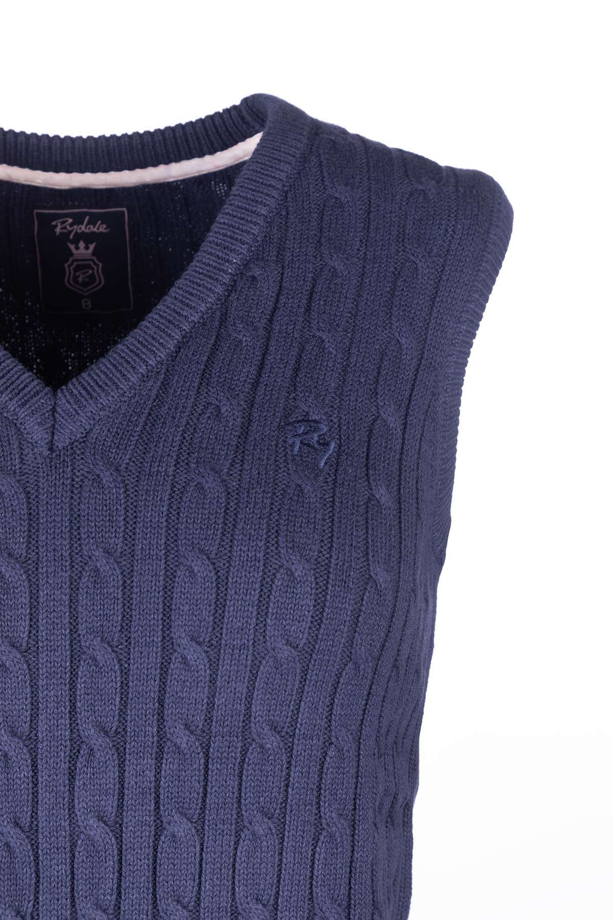 Rydale Ladies V Neck Cable Knit Vest- Emma