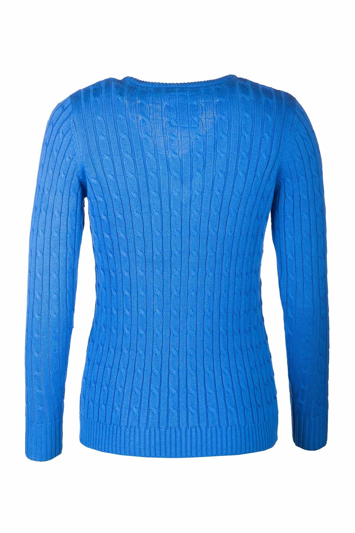 Rydale Ladies V Neck Cable Knit Jumper - Emma