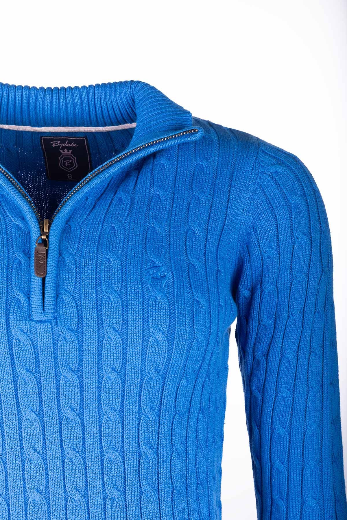 Rydale Ladies Quarter Zip Cable Knit Jumper - Emma