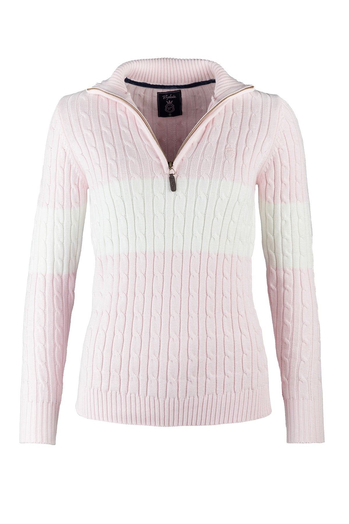 Rydale Ladies Striped Quarter Zip Jumper - Bramham