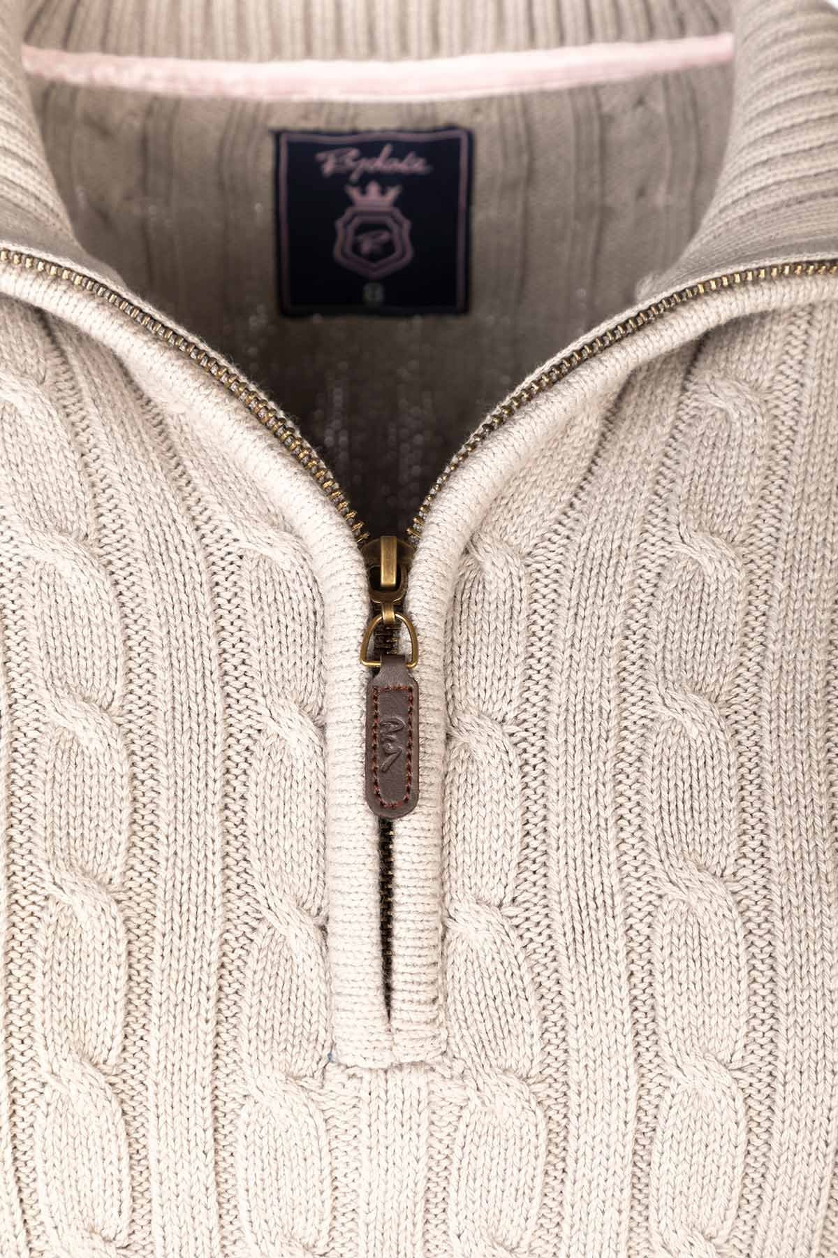 Rydale Ladies Quarter Zip Cable Knit Jumper - Emma