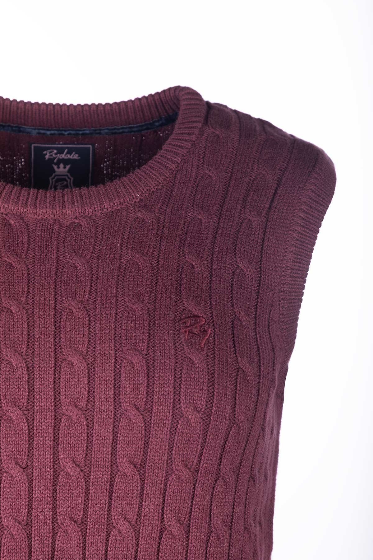 Rydale Ladies Crew Neck Cable Knit Vest - Emma