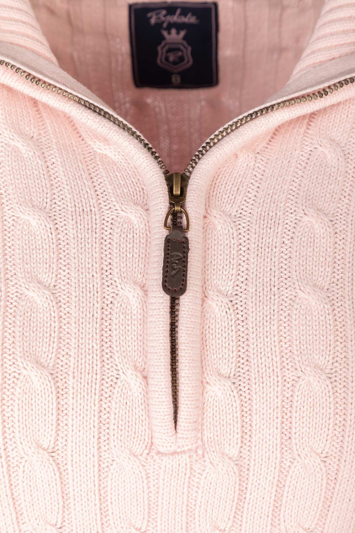 Rydale Ladies Quarter Zip Cable Knit Jumper - Emma