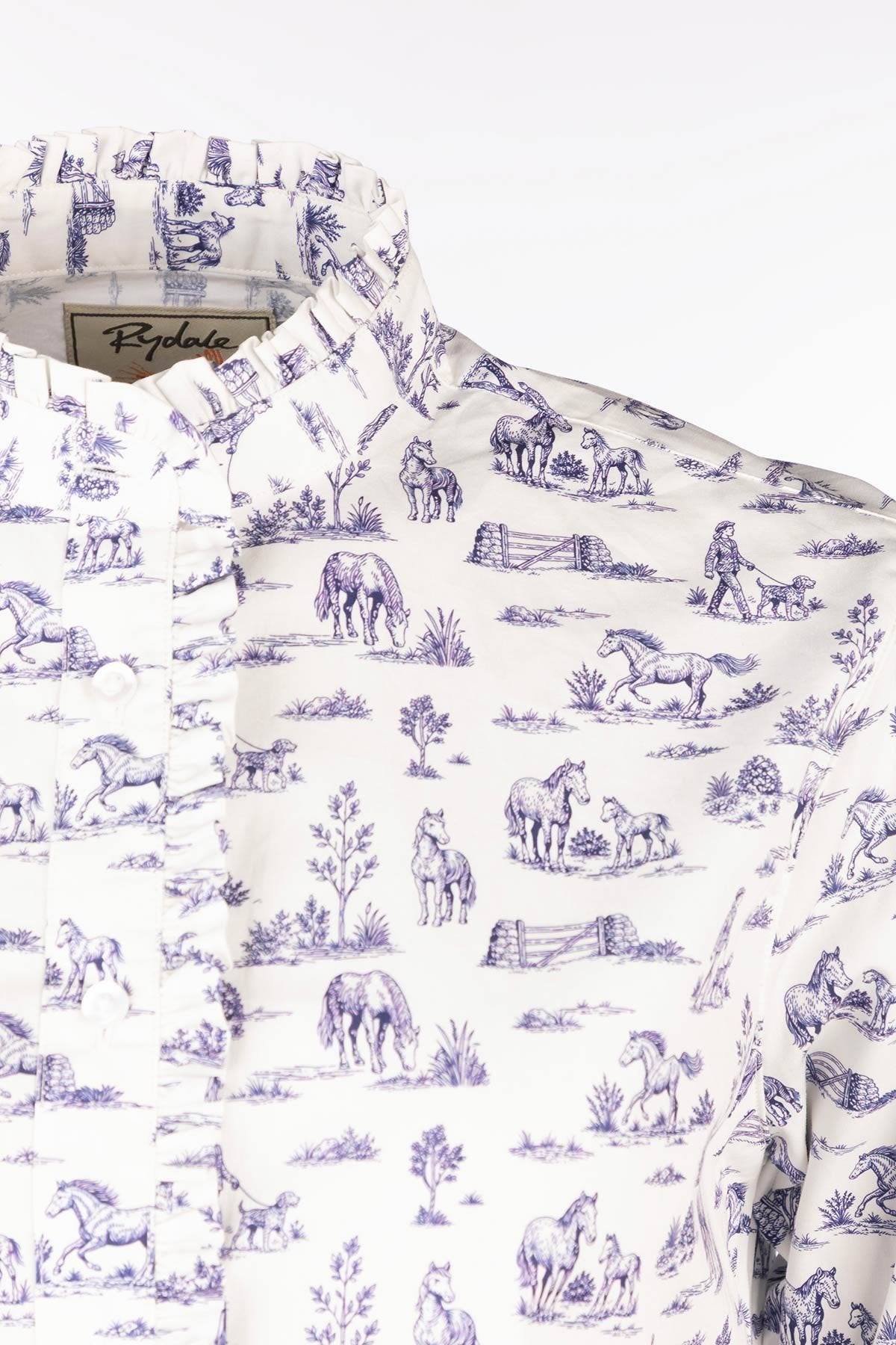 Rydale Ladies Ruffled Short Sleeved Shirt - Ivy