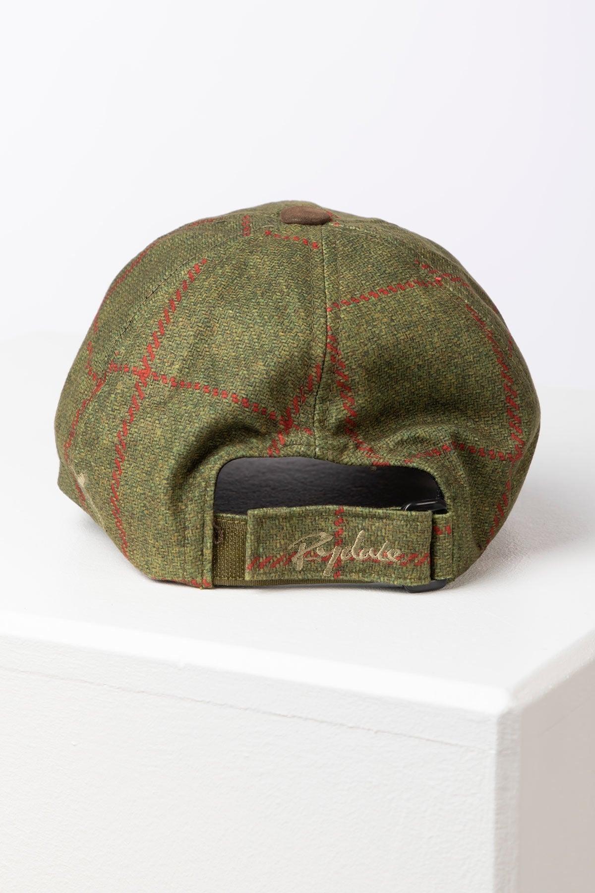 Rydale Men's Tweed Print Baseball Cap With Nubuck Peak - Danby