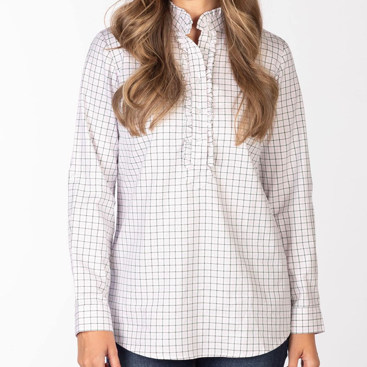 Rydale Ladies Hannah Overhead Ruffled Shirt - Ellie