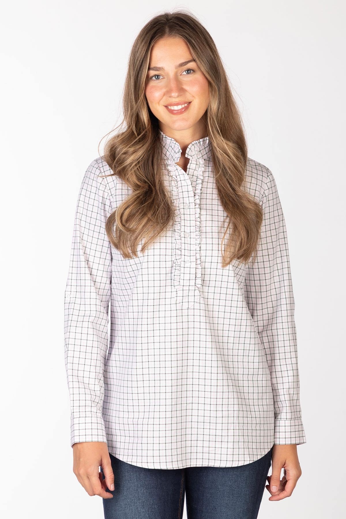 Rydale Ladies Hannah Overhead Ruffled Shirt - Ellie