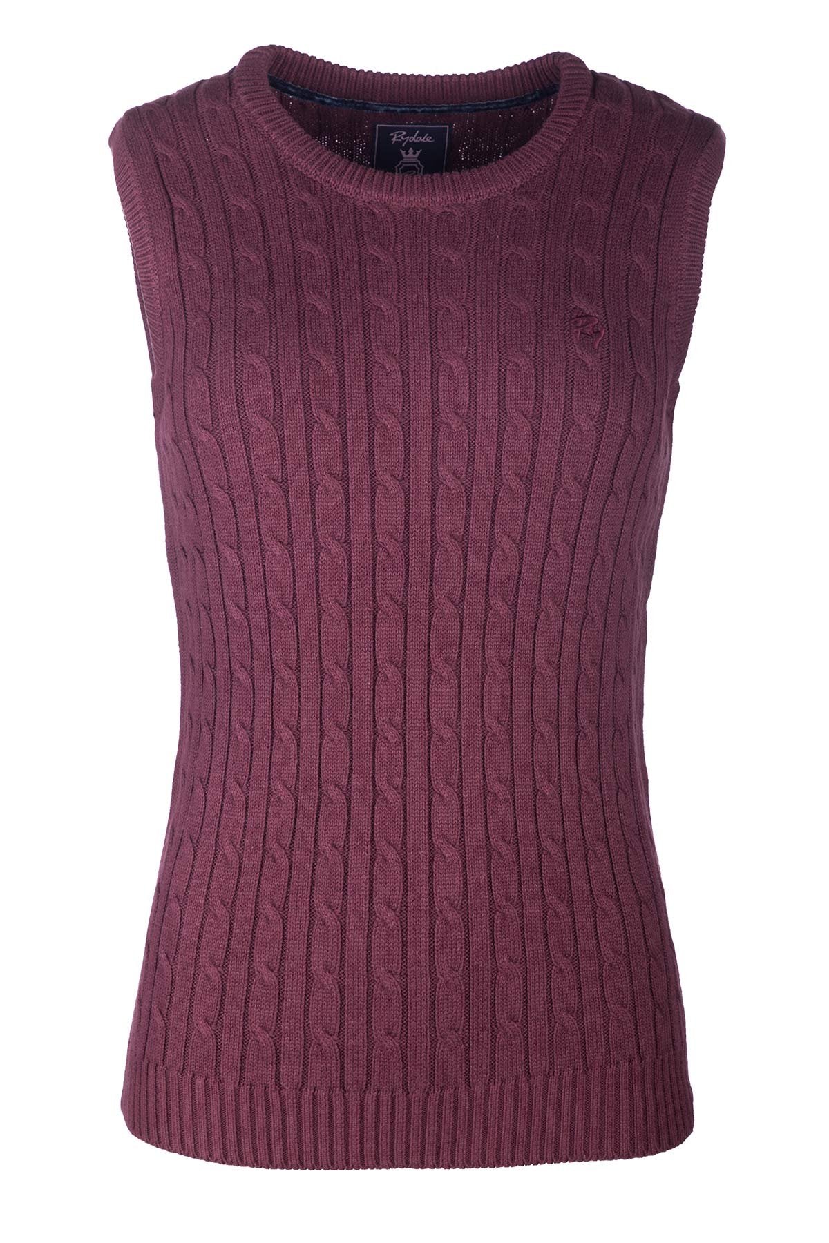 Rydale Ladies Crew Neck Cable Knit Vest - Emma