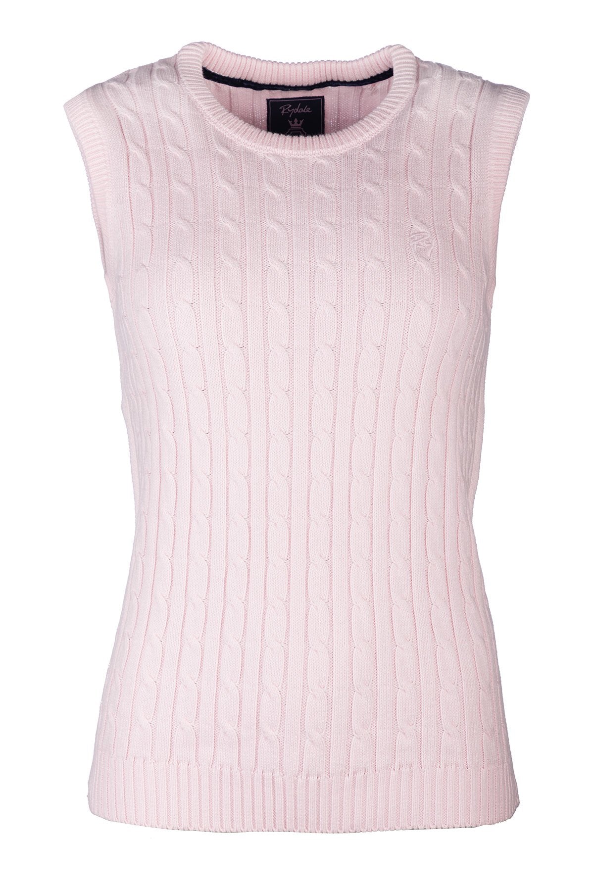 Rydale Ladies Crew Neck Cable Knit Vest - Emma