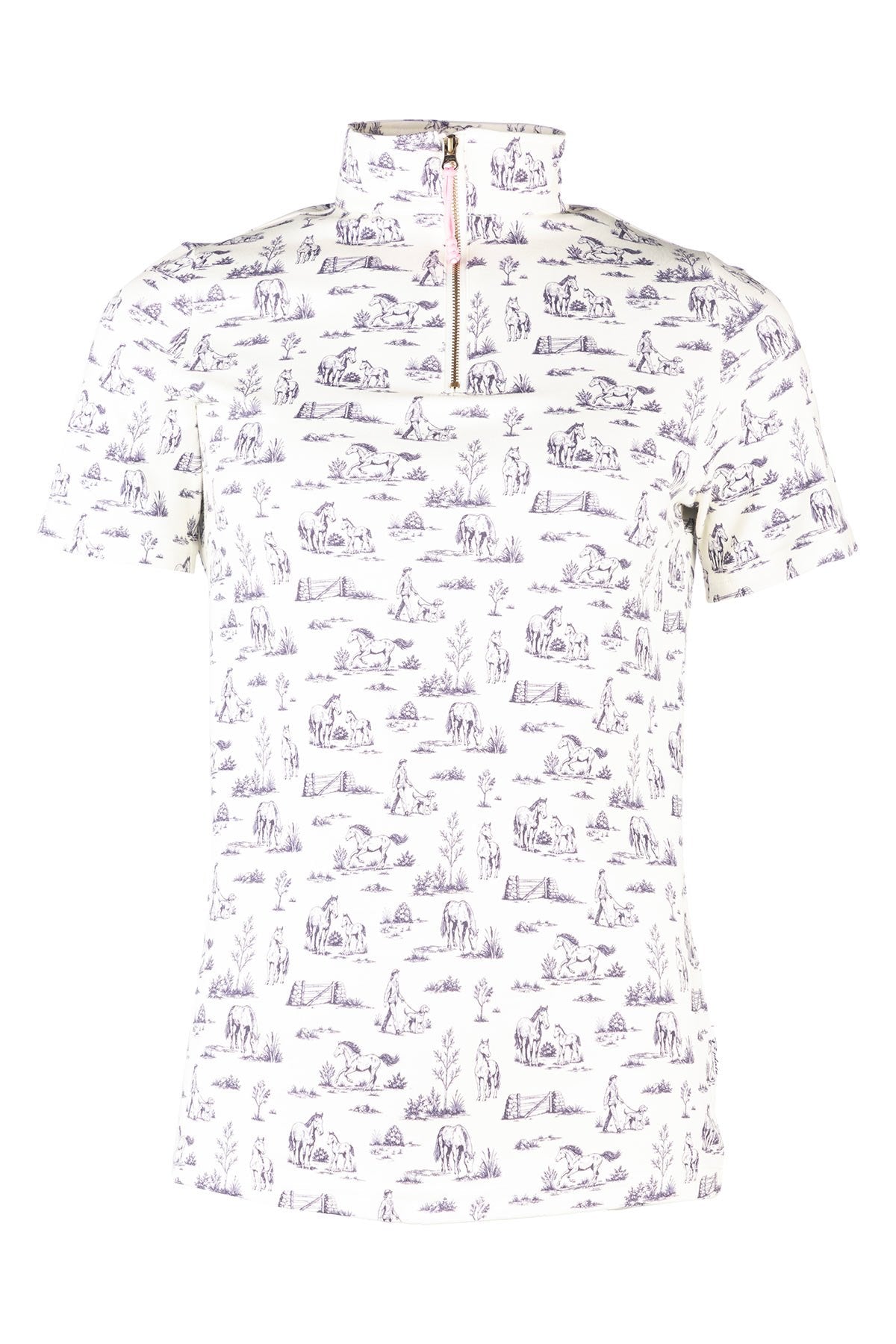 Rydale Ladies Short Sleeved 1/4 Zip Top - Foxholes
