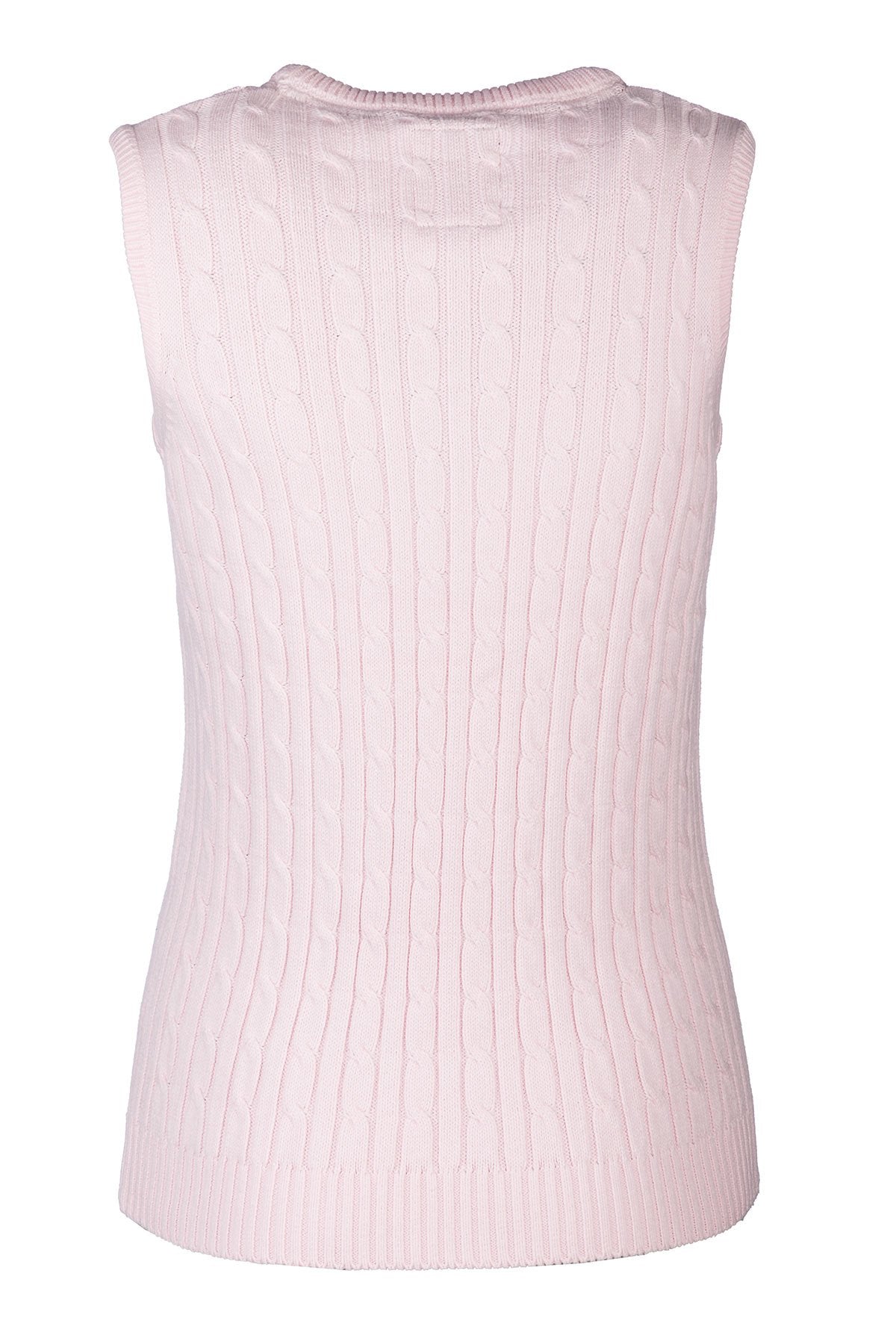 Rydale Ladies Crew Neck Cable Knit Vest - Emma