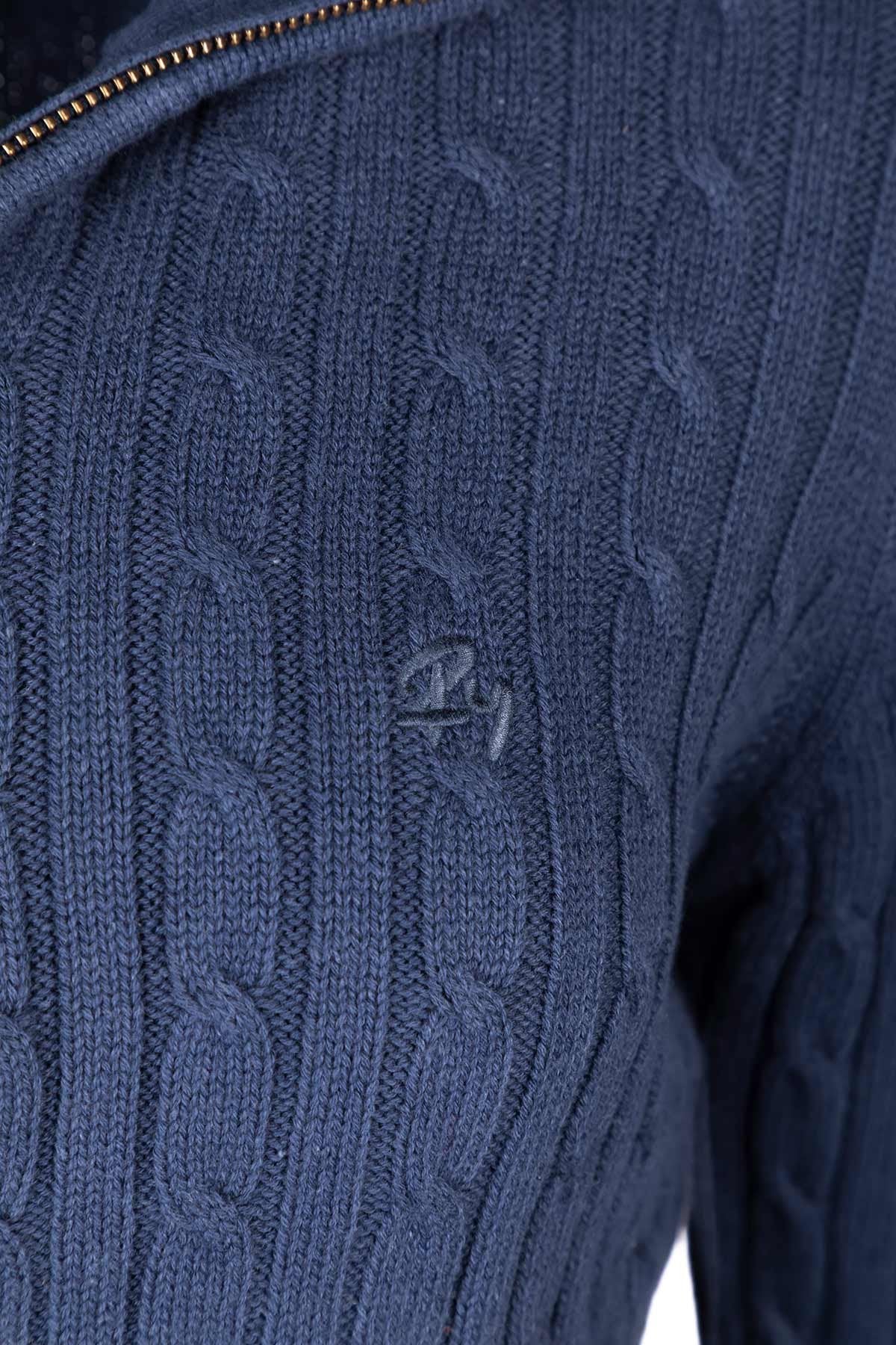 Rydale Ladies Quarter Zip Cable Knit Jumper - Emma
